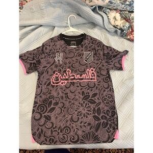 FC Palestine Soccer Jersey Arabic Script All Over Print Mens Size M